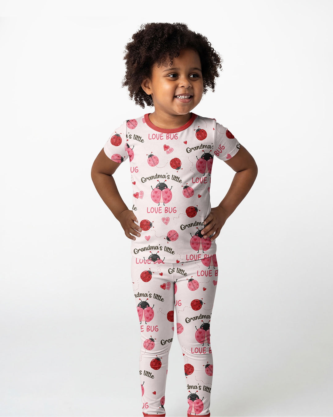 Grandma's Little Love Bug Bamboo Two Piece Short Sleeve Pajama Set