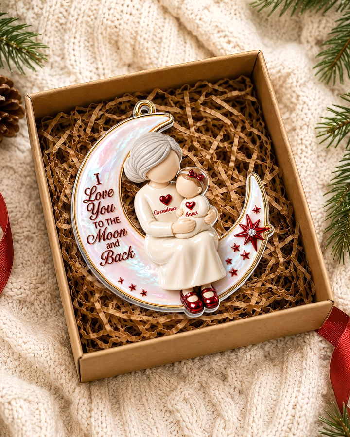 Love You To The Moon Acrylic Ornament