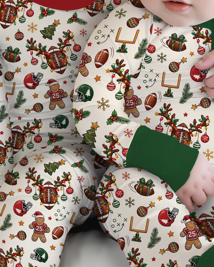 Football Christmas Merry Kickmas Bamboo Convertible Zippy