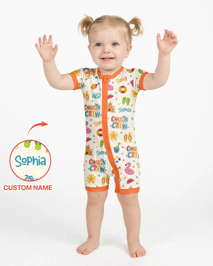 Custom Name Summer 2026 Cousin Crew Bamboo Shorty Zippy