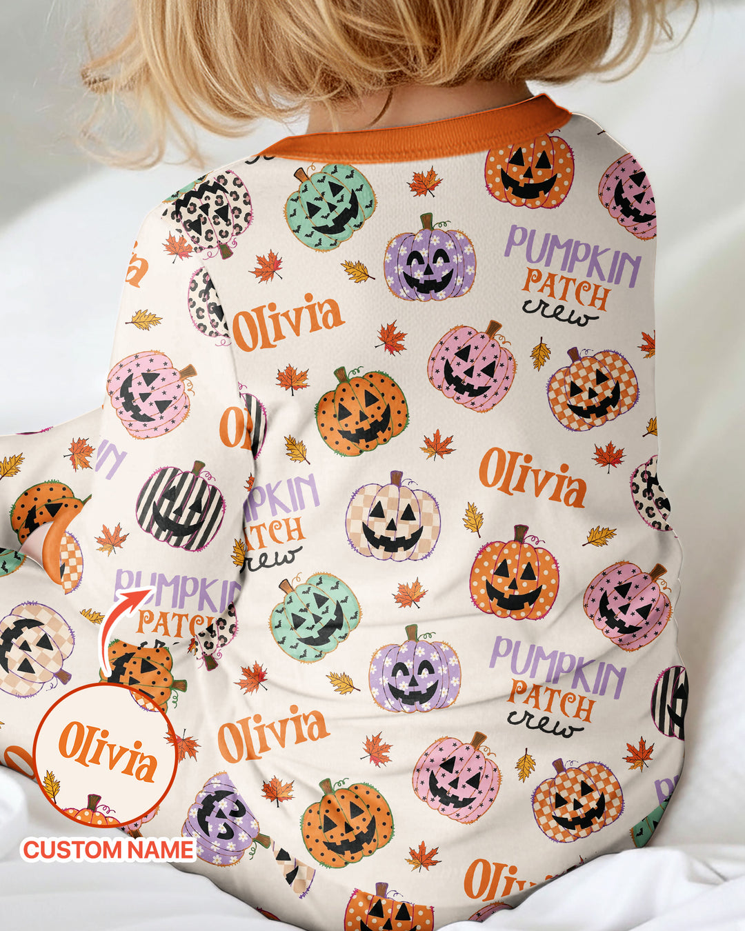Custom Name Pumpkin Patch Crew Bamboo Convertible Zippy