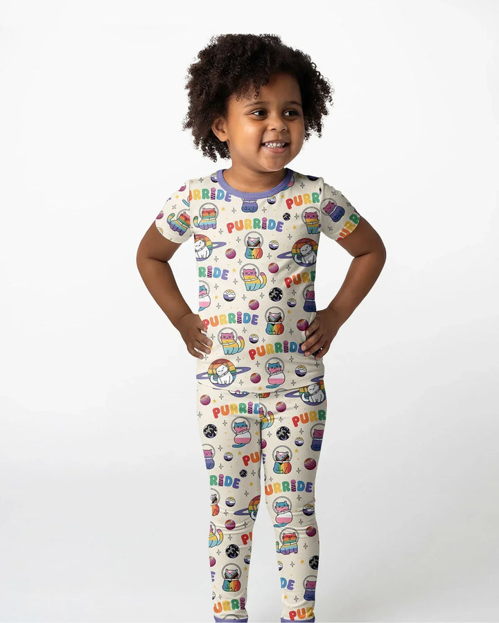 Zweiteiliges, kurzärmliges Pyjama-Set mit Marienkäfern