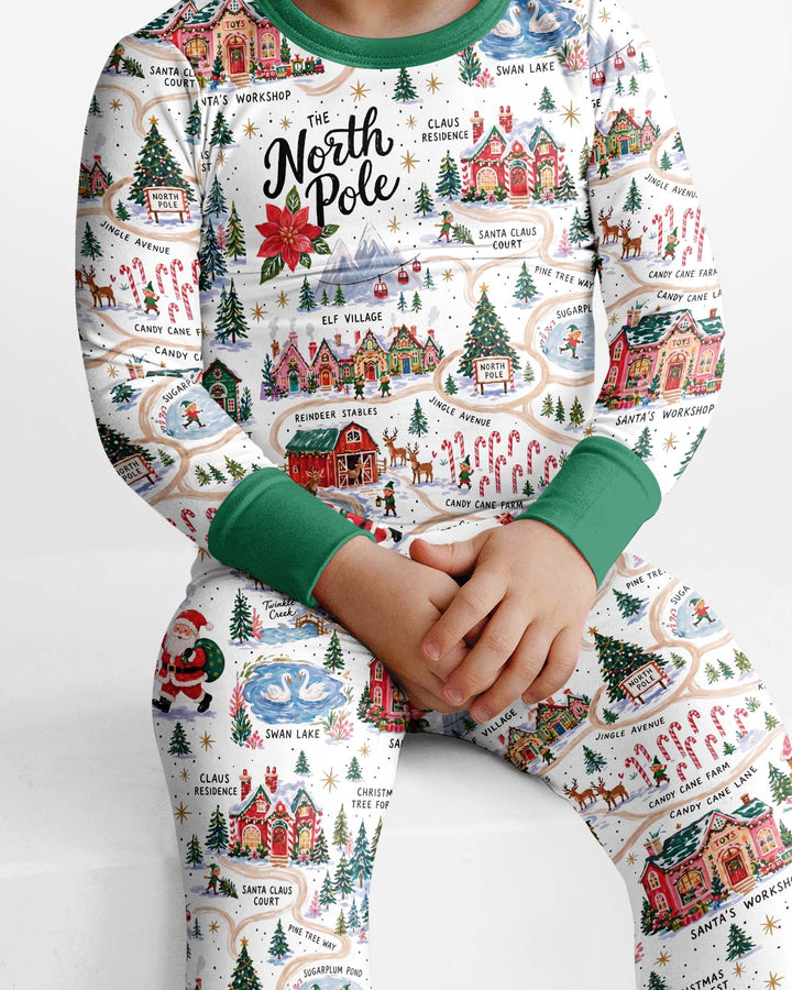 The North Pole Bamboo Two Piece Long Sleeve Pajama Set