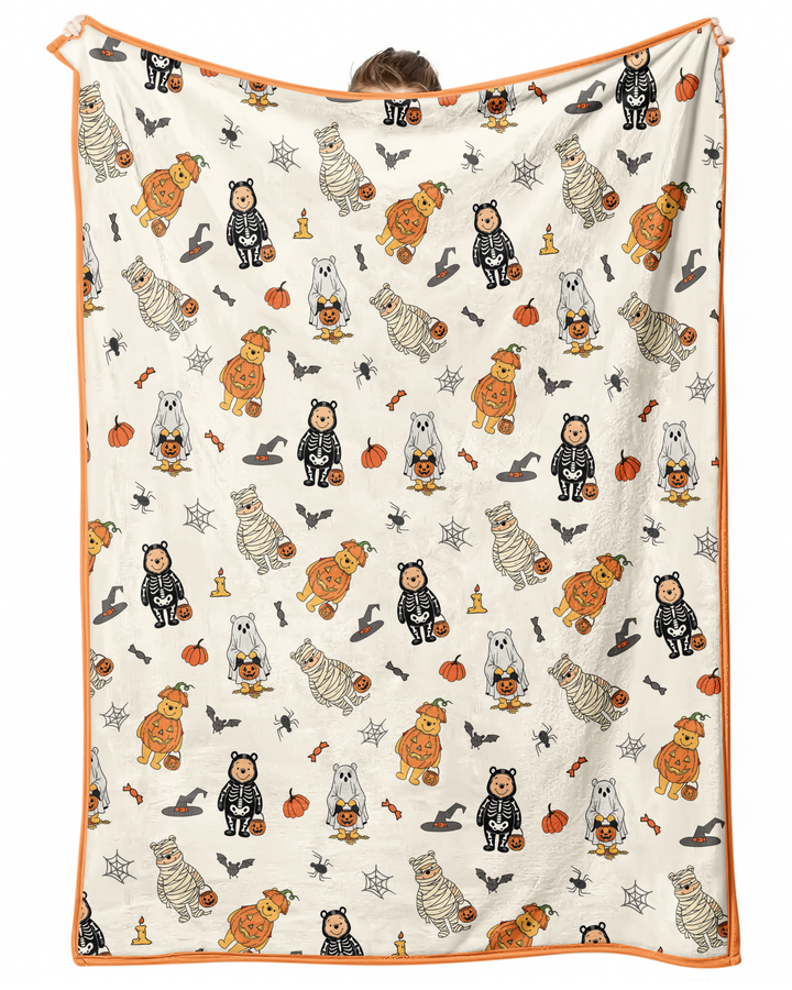 Retro Trick Or Treat Bamboo Blanket