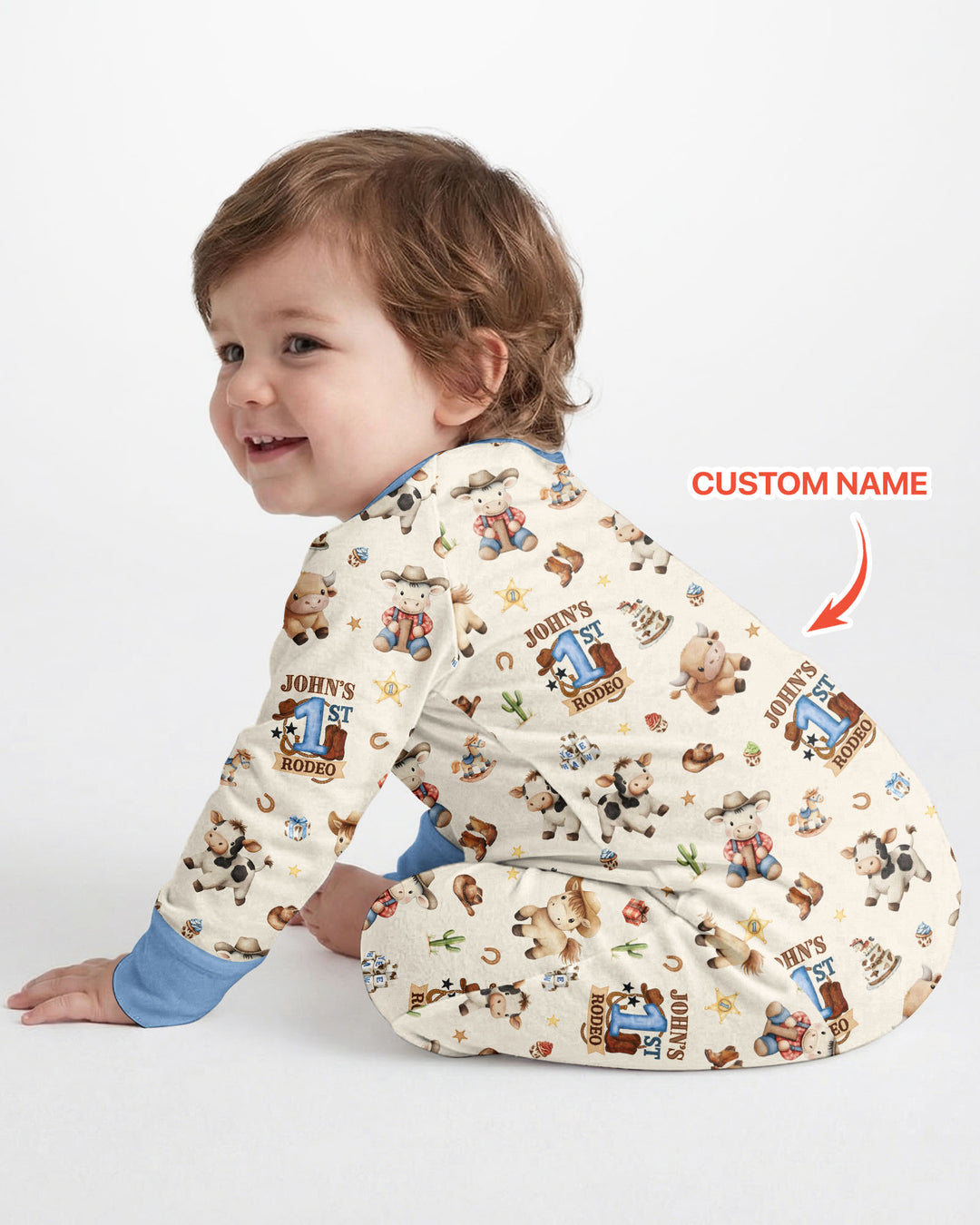 Gerippte Babykleidung mit individuellem Foto - Weich &amp; Skizzenhaft