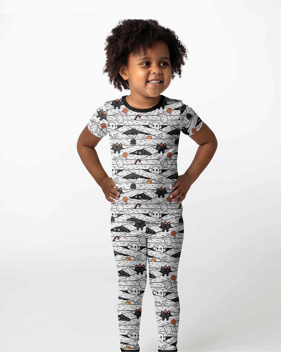 Zweiteiliges, kurzärmliges Pyjama-Set mit Marienkäfern