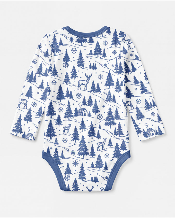 Custom Name North Pole Train Bamboo Bodysuit