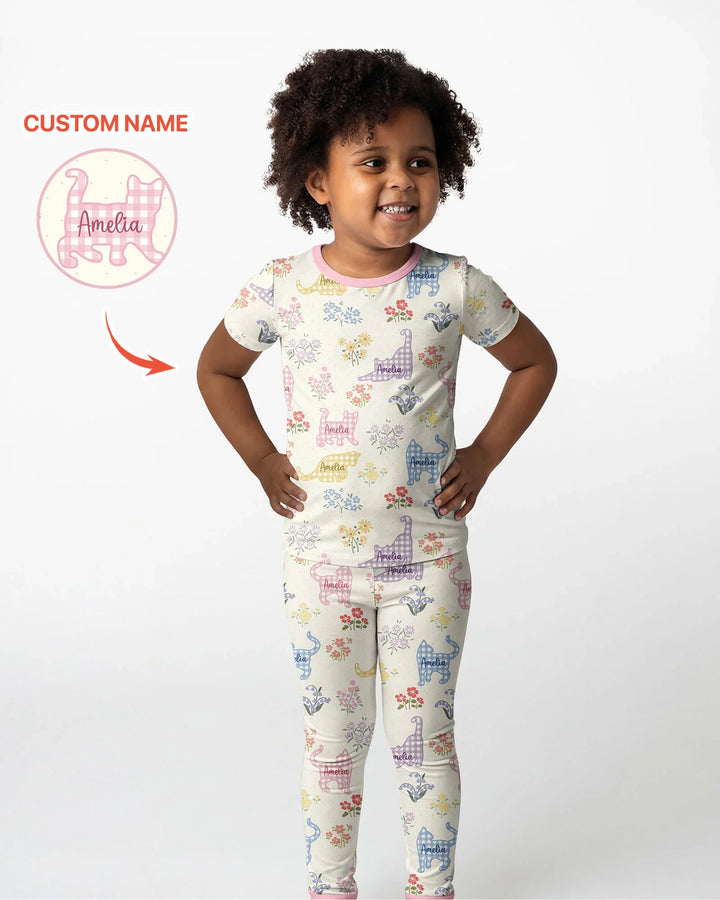 Zweiteiliges, kurzärmliges Pyjama-Set mit Marienkäfern