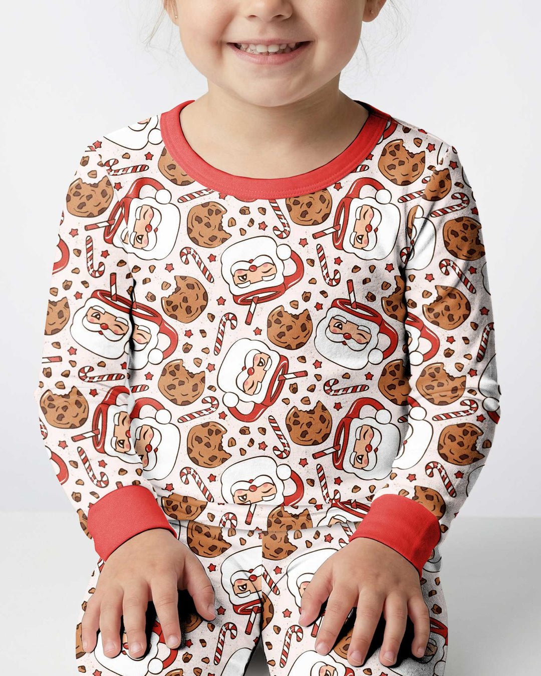 Santa's Cookie Break Bamboo Two Piece Long Sleeve Pajama Set