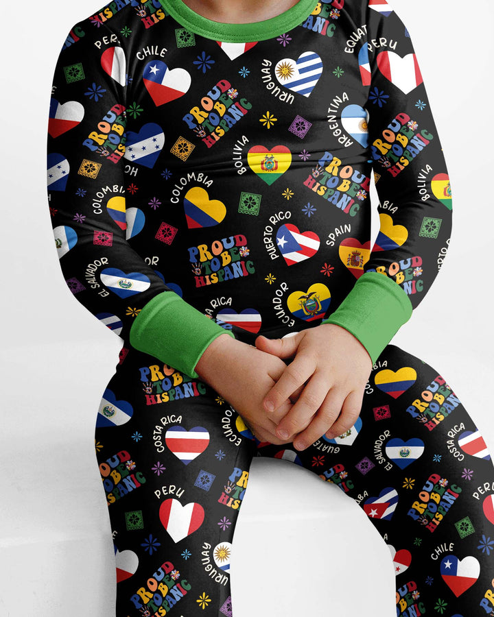 Proud To Be Hispanic Bamboo Two Piece Long Sleeve Pajama Set