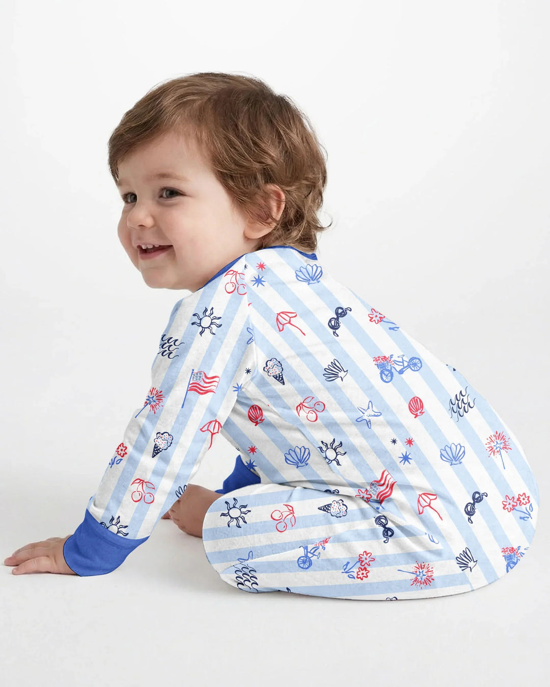 Red, White & Beachy Family Matching Bamboo Convertible Zippy