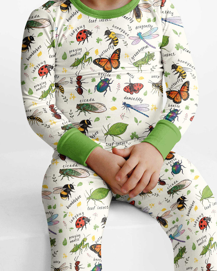 Bug Learning Bamboo Two Piece Long Sleeve Pajama Set