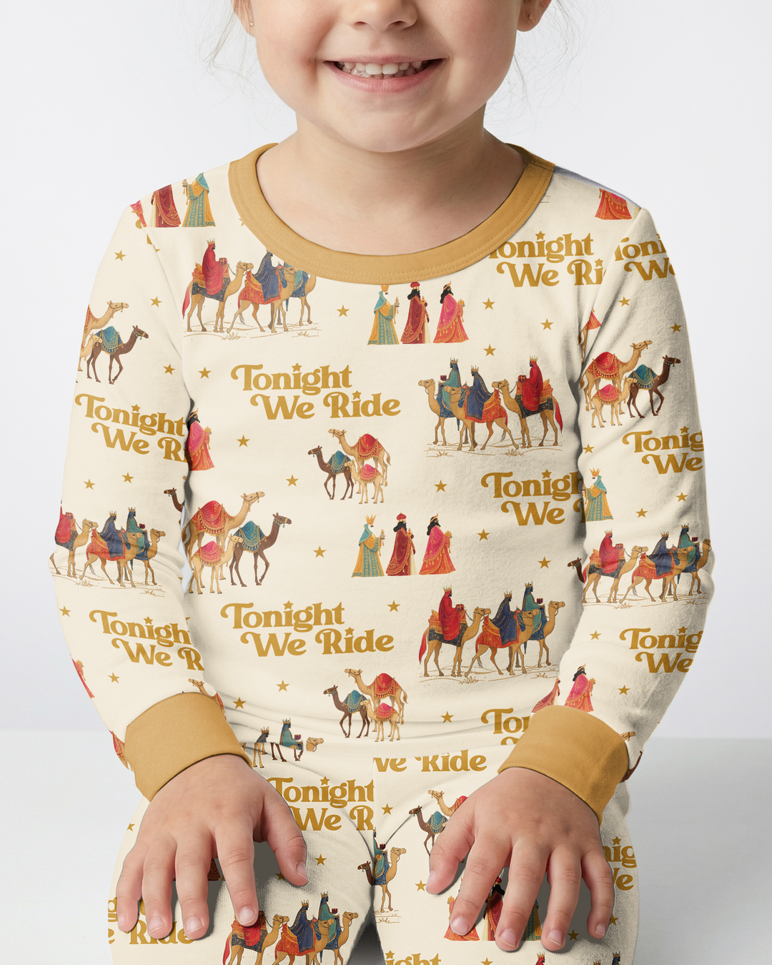 Tonight We Ride Christmas Bamboo Two Piece Long Sleeve Pajama Set