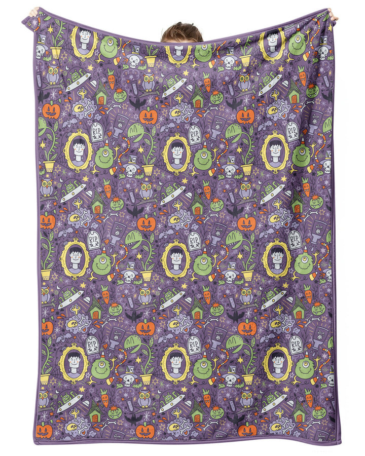 Halloween Monster Fun Bamboo Blanket