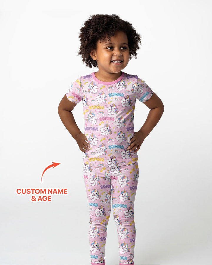 Zweiteiliges, kurzärmliges Pyjama-Set mit Marienkäfern