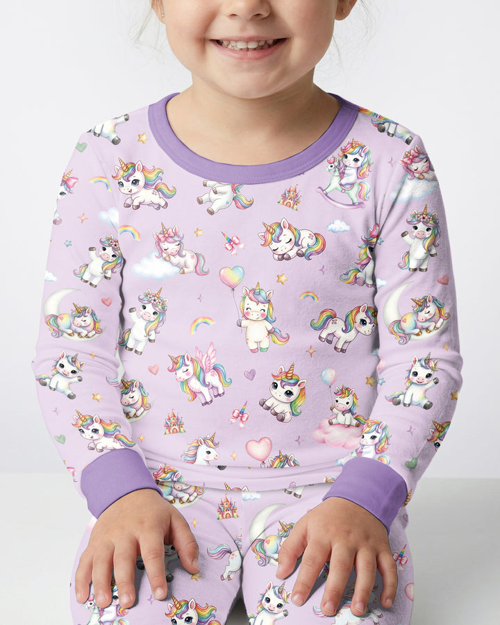 Kawaii Teddy Bamboo Two Piece Long Sleeve Pajama Set