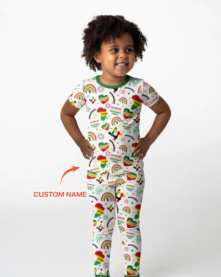 Zweiteiliges, kurzärmliges Pyjama-Set mit Marienkäfern