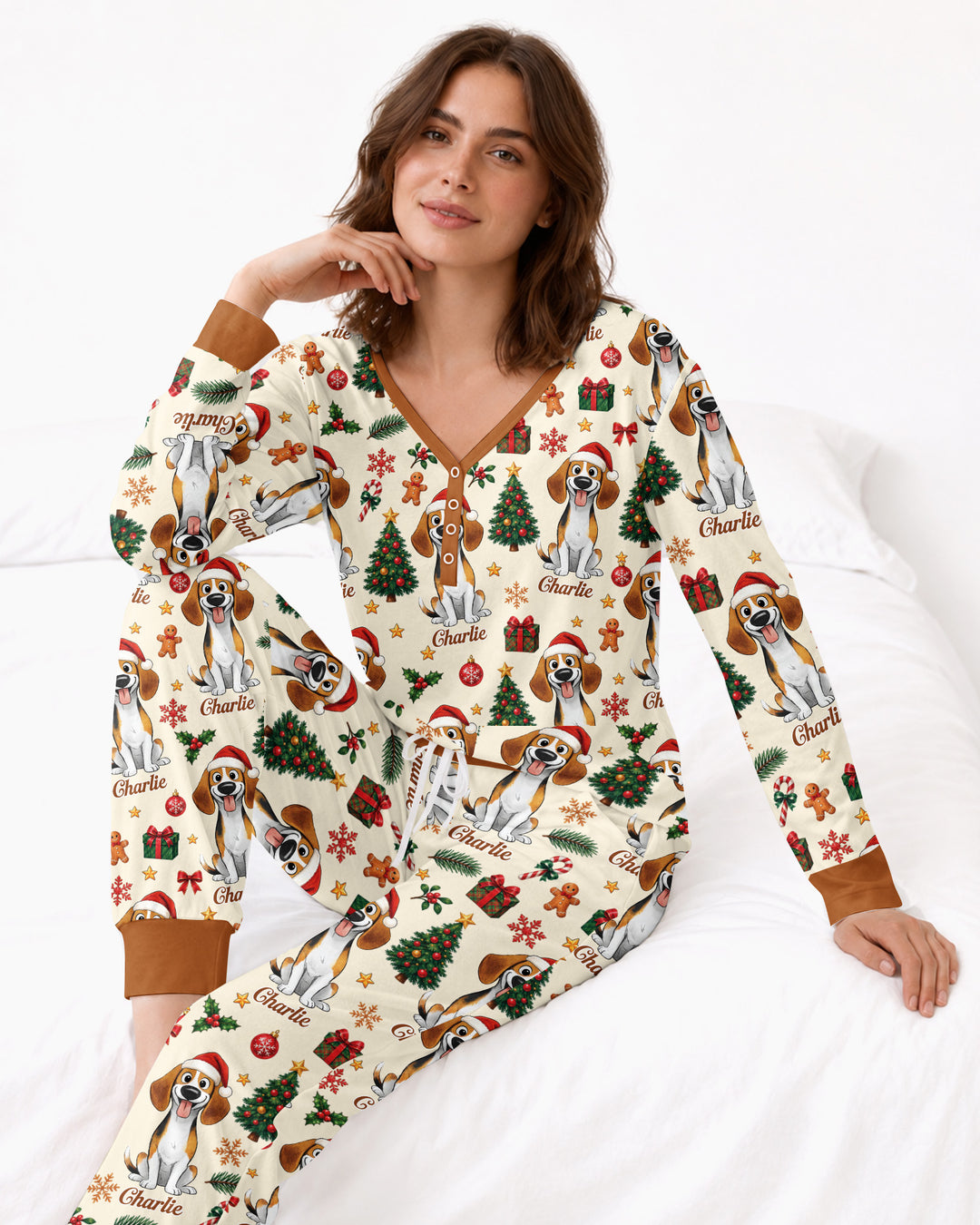 Christmas Dog Bamboo Women Pajama Set