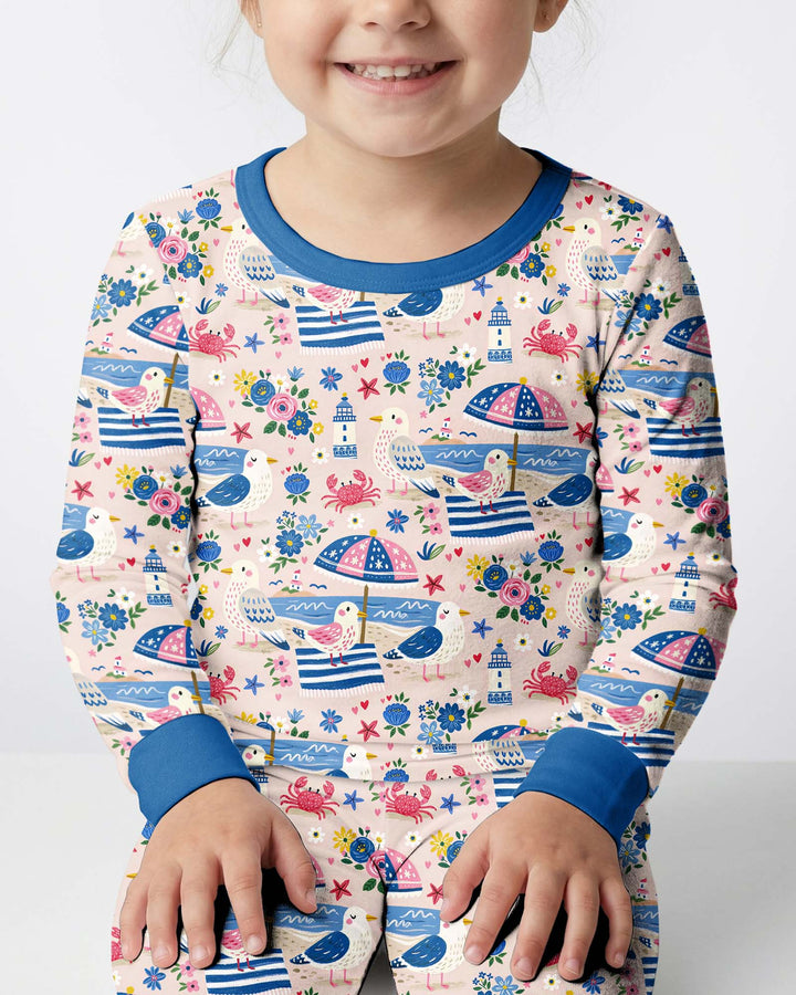Zweiteiliges Langarm-Pyjama-Set mit Sommerfrüchten