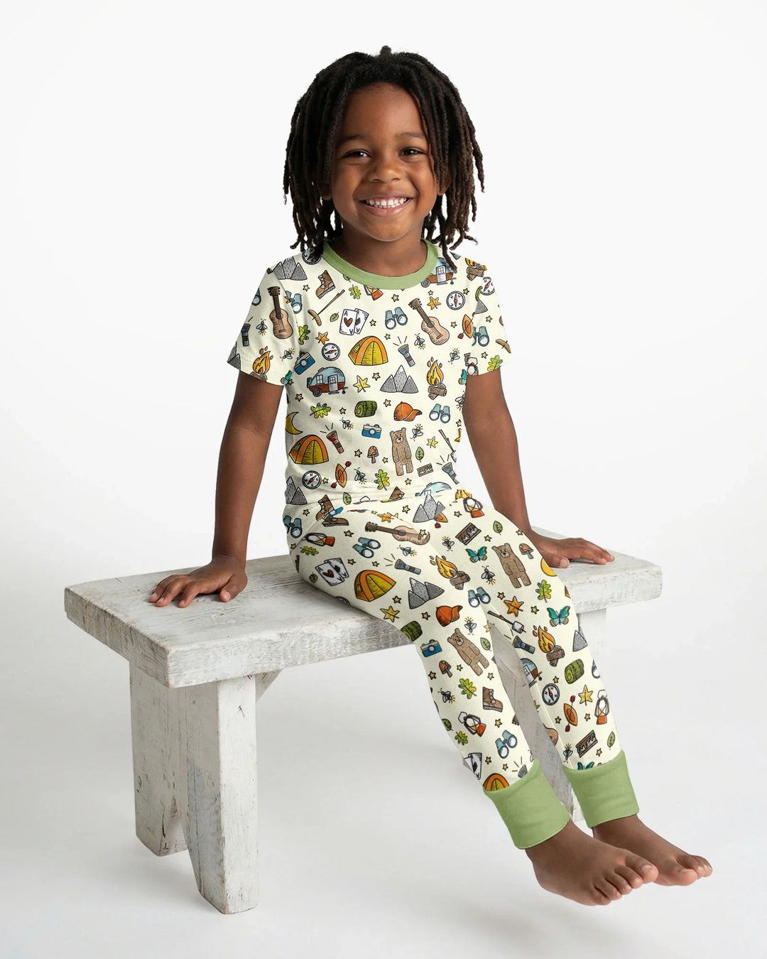 Zweiteiliges, kurzärmliges Pyjama-Set mit Marienkäfern