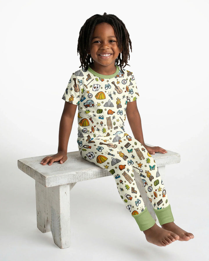 Zweiteiliges, kurzärmliges Pyjama-Set mit Marienkäfern
