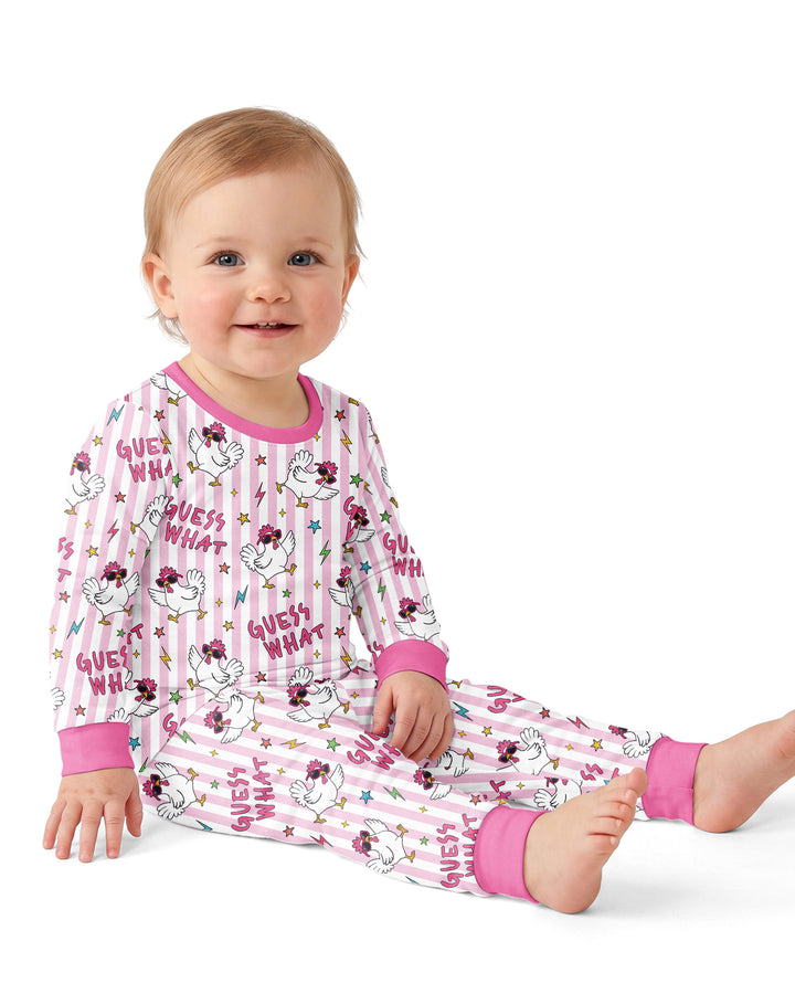 Guess What? Chicken Butt! Bamboo Two Piece Long Sleeve Pajama Set