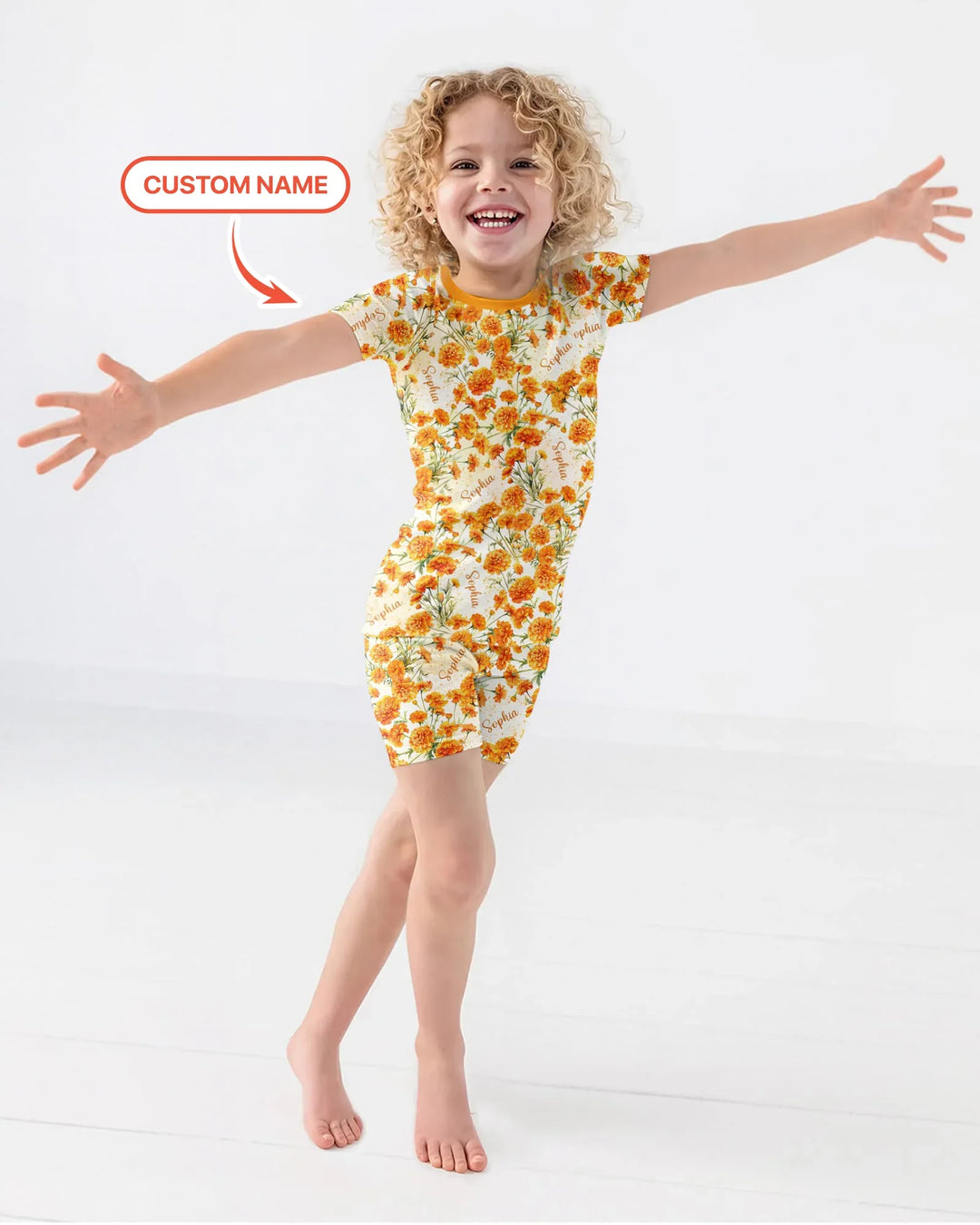 Zweiteiliges Pyjama-Set mit kurzen Ärmeln und Shorts im Sommer-Design