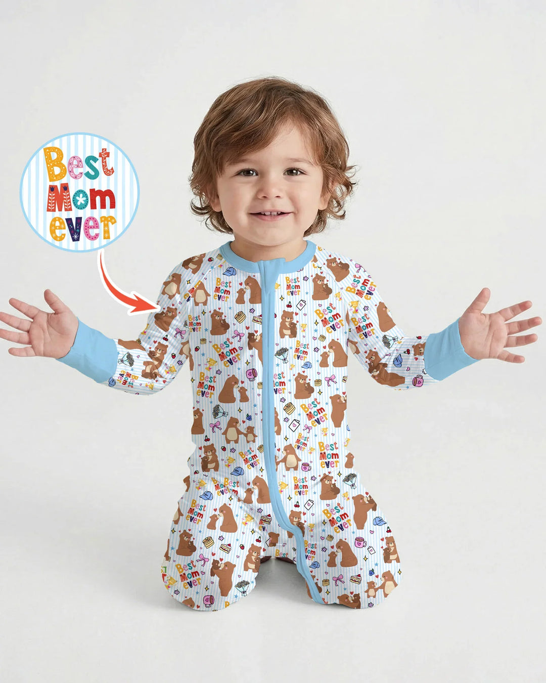 Gerippte Babykleidung mit individuellem Foto - Weich &amp; Skizzenhaft