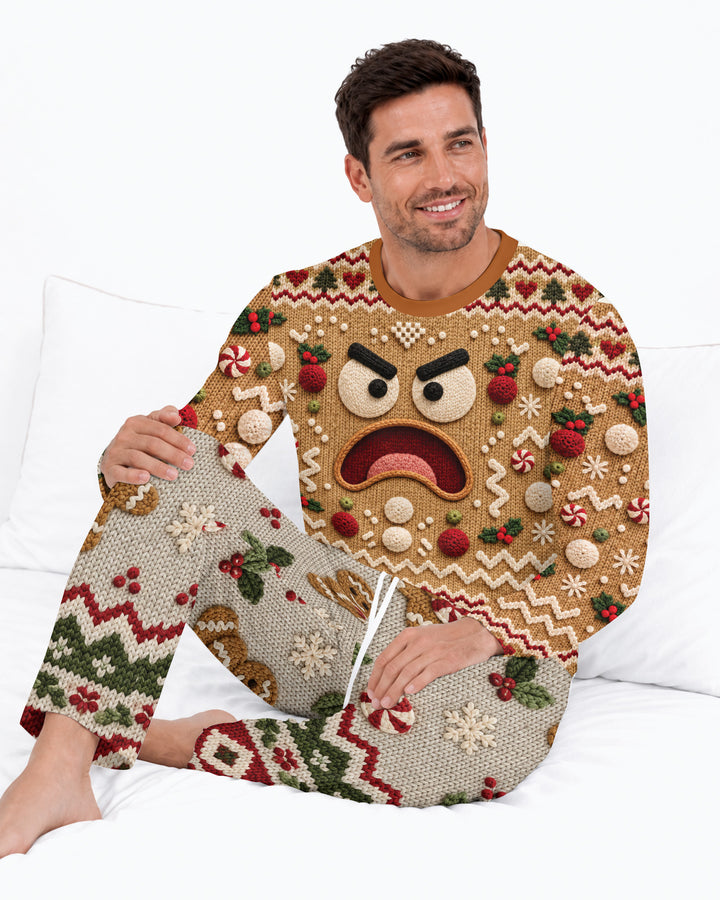 Grumpy Gingerbread Crew Bamboo Men's Pajama Set