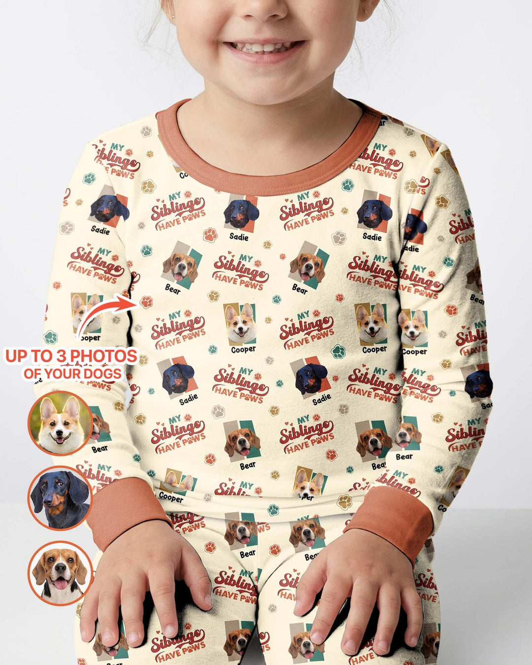 Zweiteiliges Langarm-Pyjama-Set mit Sommerfrüchten