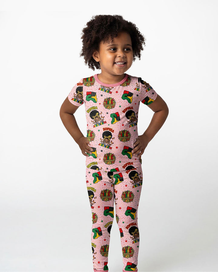 Zweiteiliges, kurzärmliges Pyjama-Set mit Marienkäfern