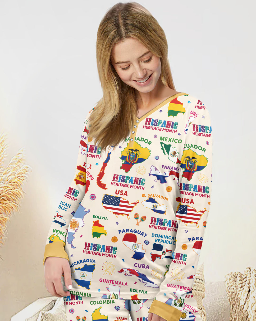 Vorlage Bambus Damen Pyjama Set