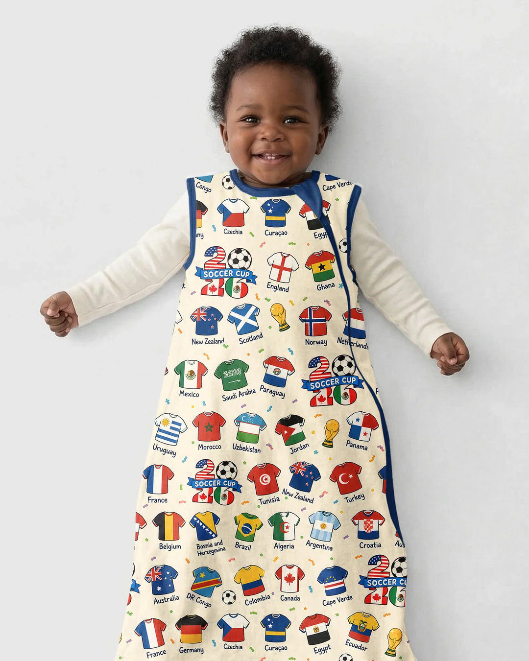 2026 Soccer World Jersey Flag Bamboo Sleep Bag