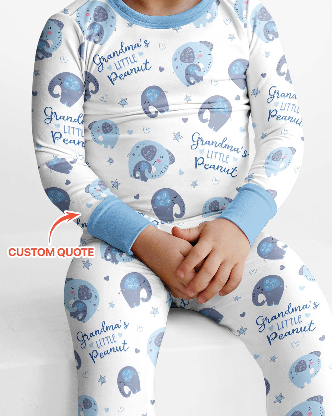 Little Peanut Baby Elephant Bamboo Two Piece Long Sleeve Pajama Set