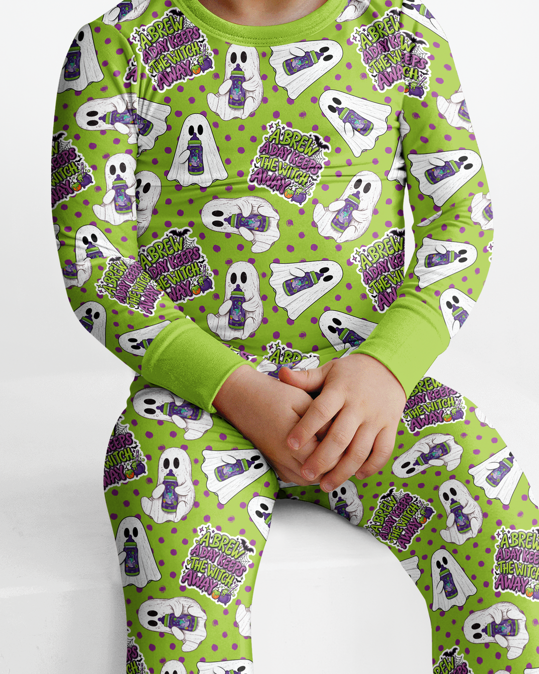 Boo Brew Ghosts Bamboo Two Piece Long Sleeve Pajama Set