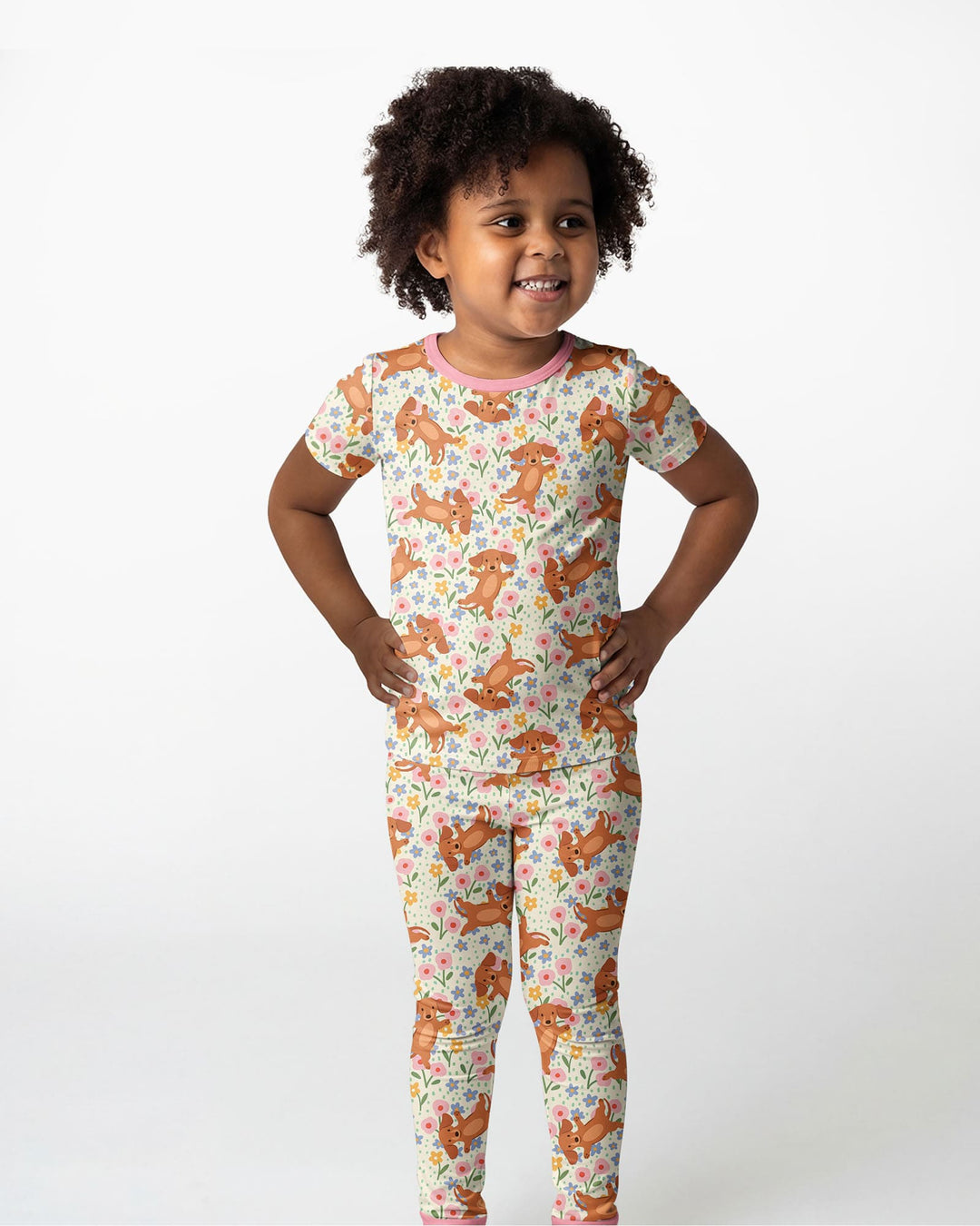 Zweiteiliges, kurzärmliges Pyjama-Set mit Marienkäfern