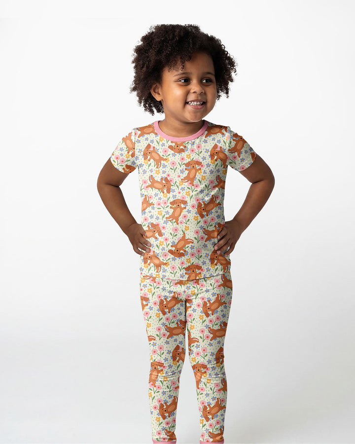 Zweiteiliges, kurzärmliges Pyjama-Set mit Marienkäfern