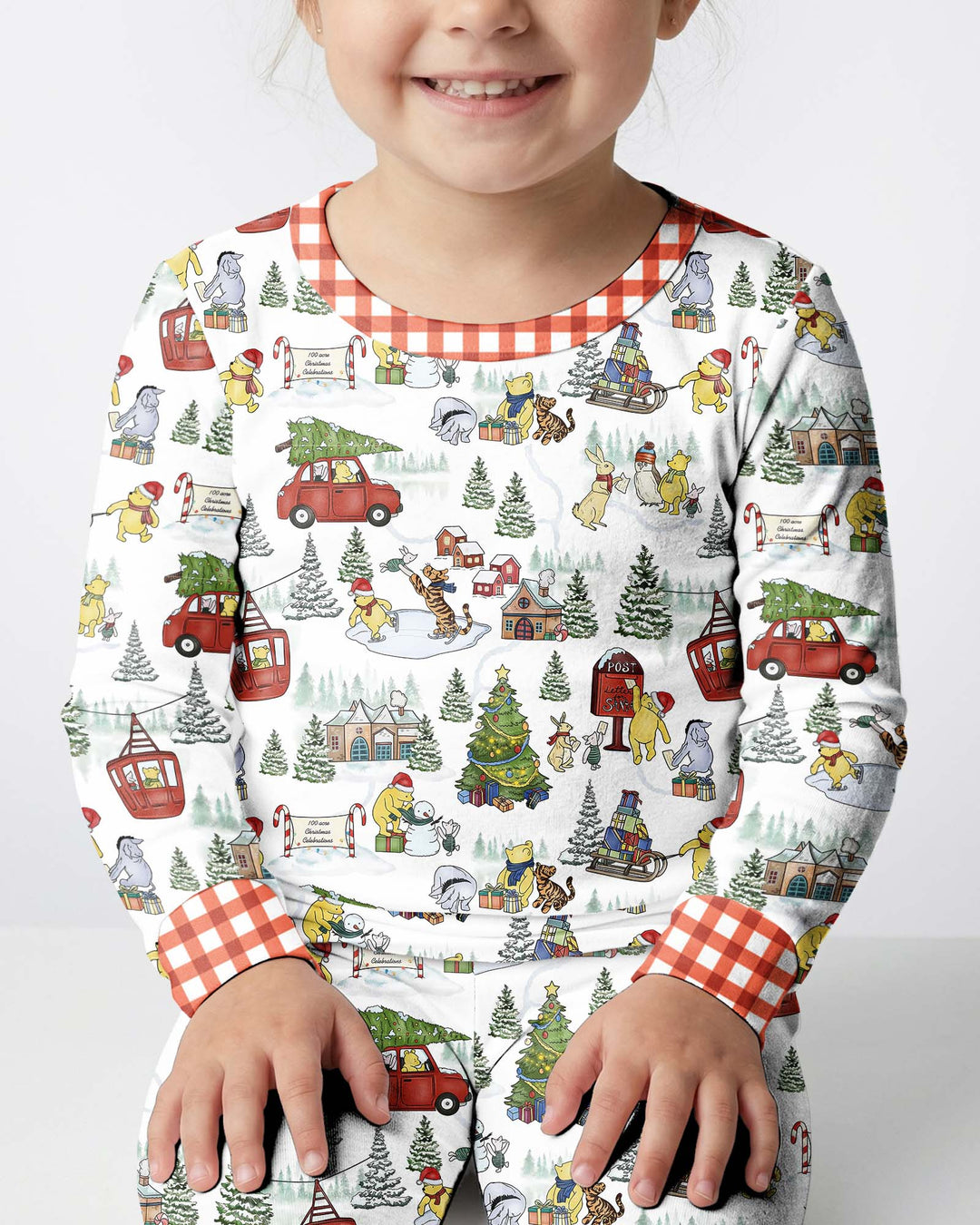 Holiday Village Friends Bamboo Two Piece Long Sleeve Pajama Set