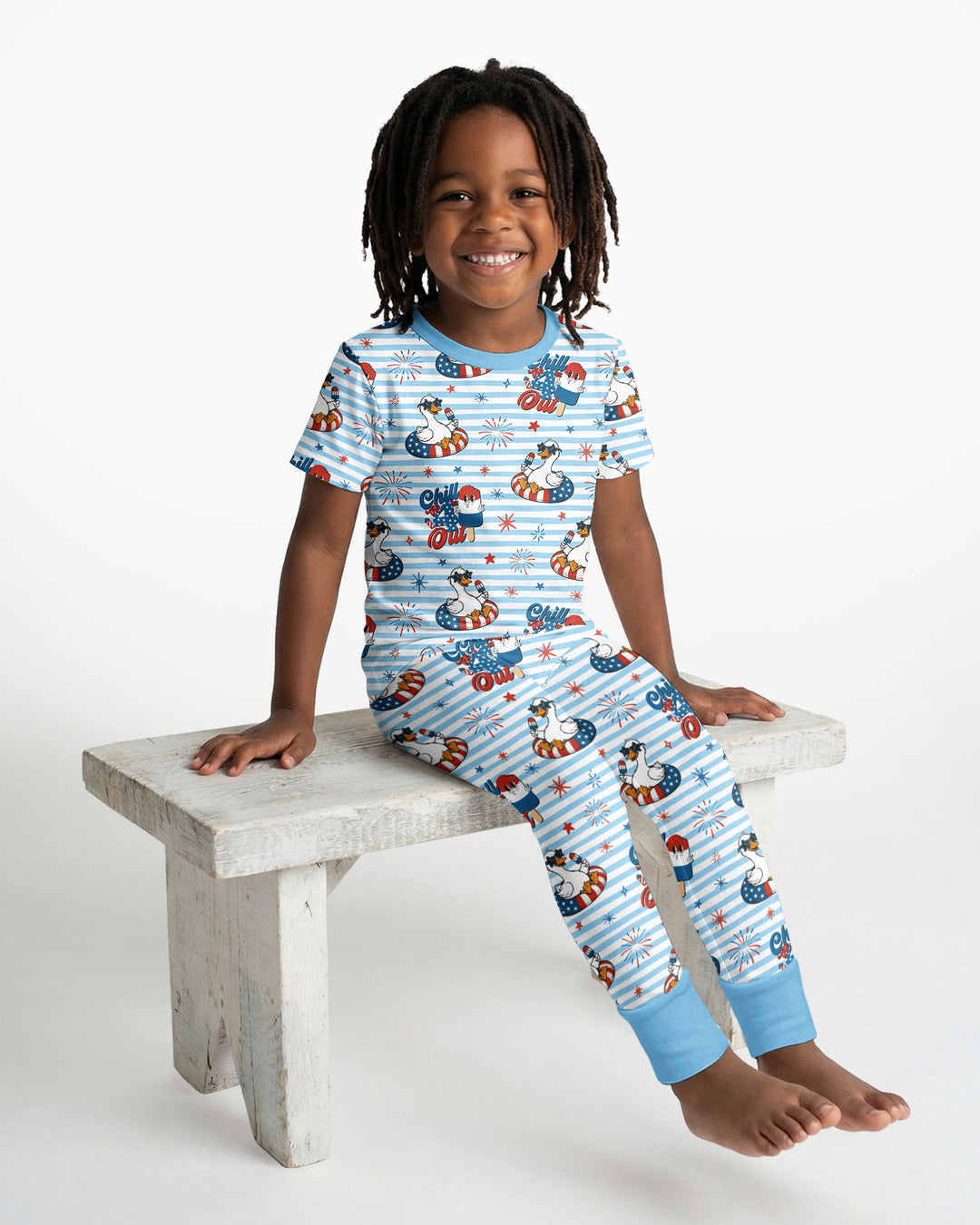 Zweiteiliges, kurzärmliges Pyjama-Set mit Marienkäfern