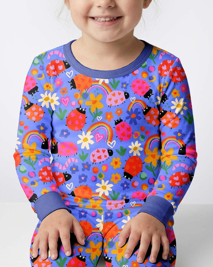 Lady Bugs Bamboo Two Piece Long Sleeve Pajama Set
