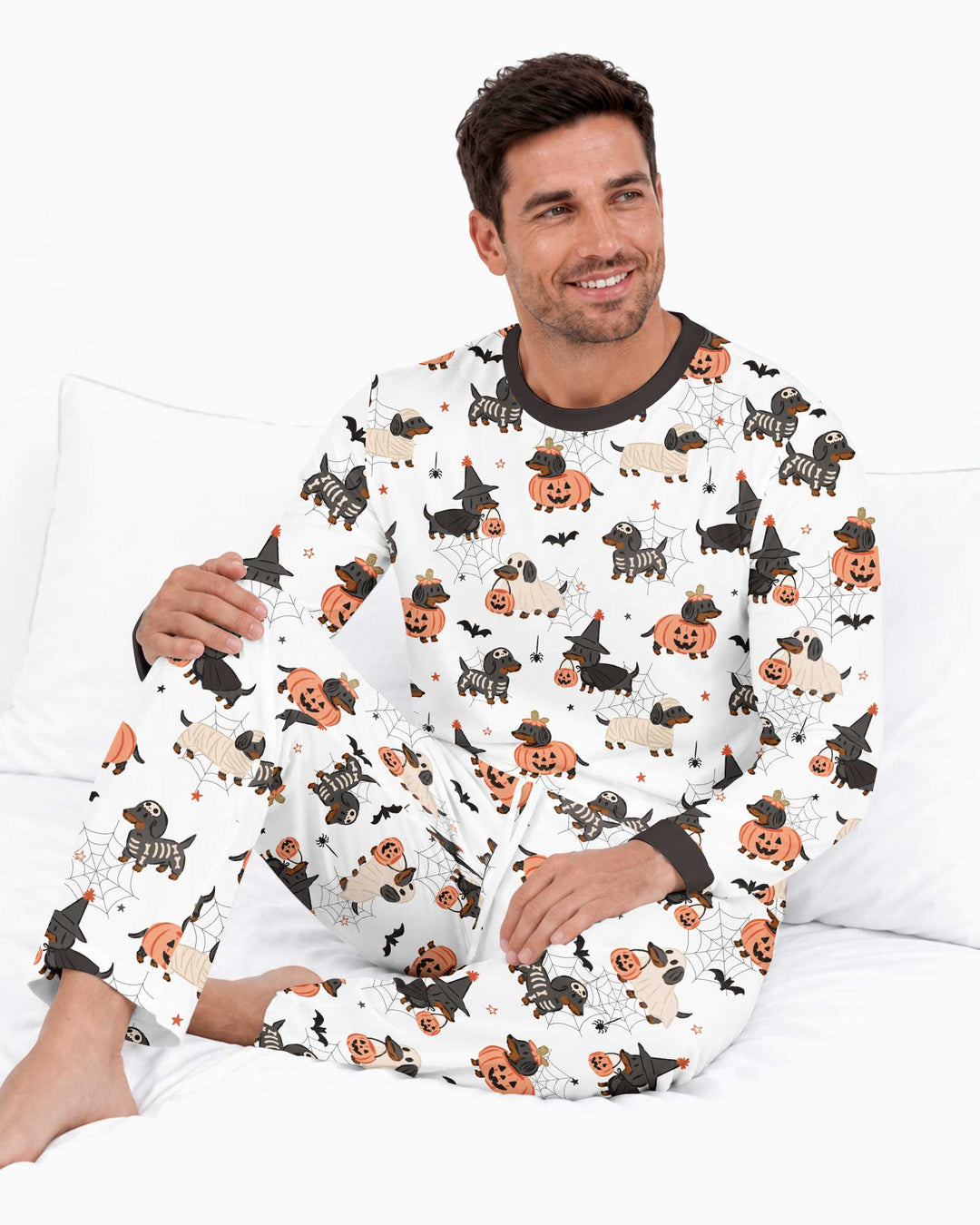 Howl-O-Weenie Dachshund Bamboo Men's Pajama Set