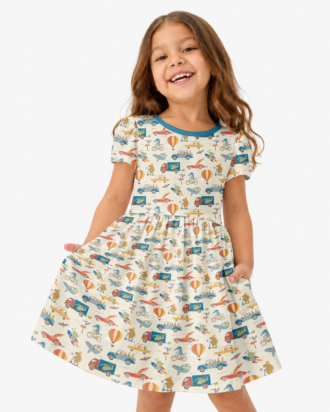 Monsters on the Move Bamboo Twirl Dress