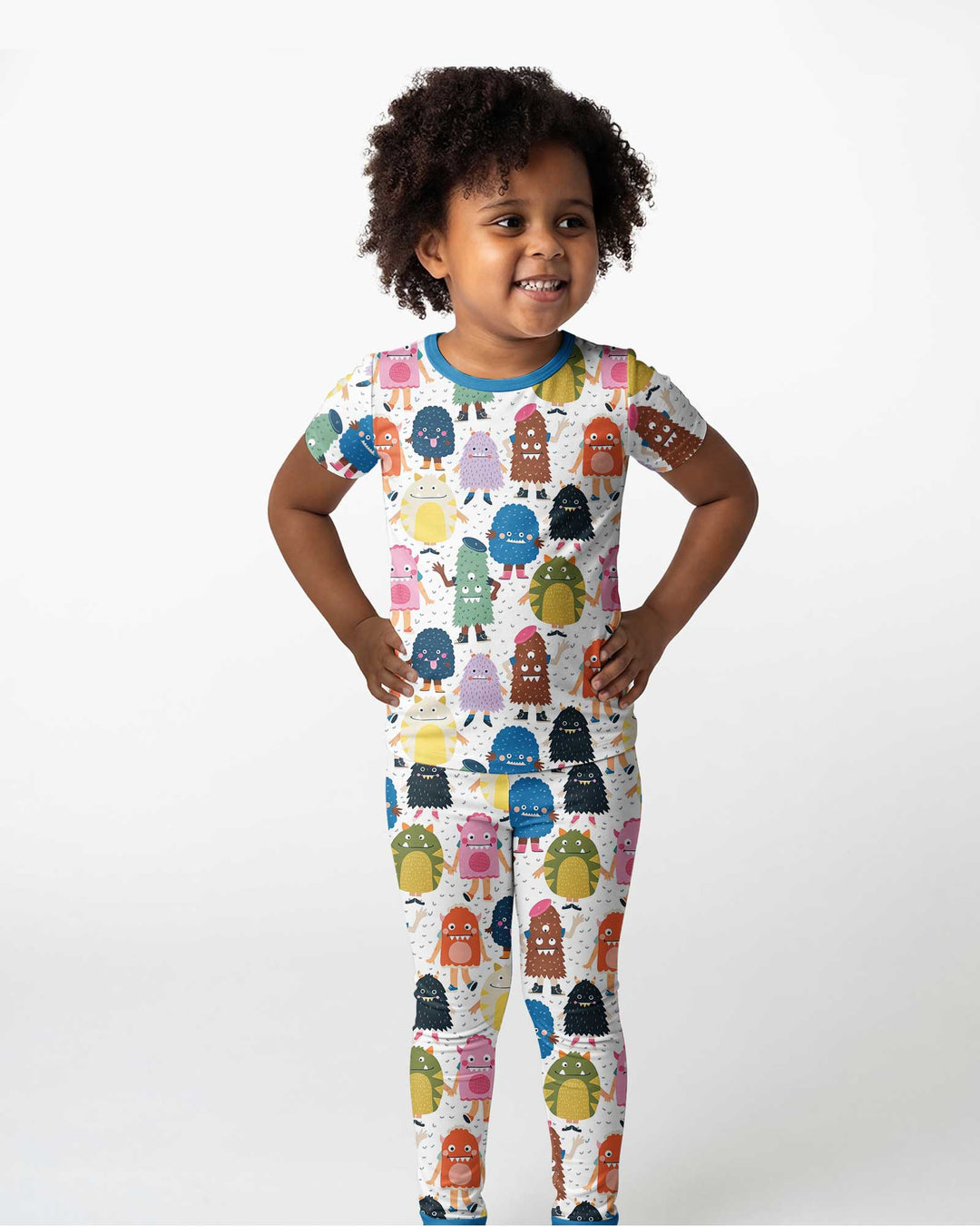 (Not So) Scary Monsters Bamboo Two Piece Short Sleeve Pajama Set