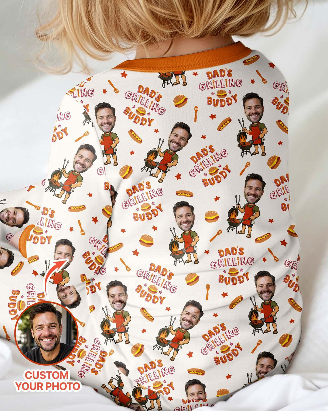 Gerippte Babykleidung mit individuellem Foto - Weich &amp; Skizzenhaft