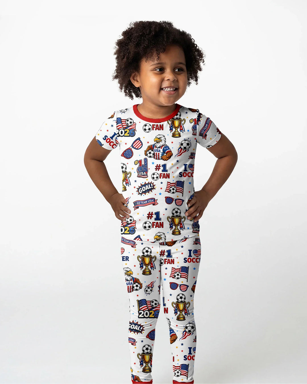 Zweiteiliges, kurzärmliges Pyjama-Set mit Marienkäfern