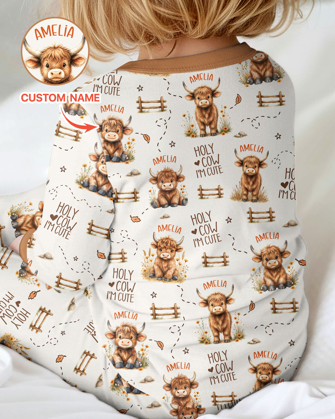 Holy Cow I'm Cute Personalized Bamboo Convertible Zippy