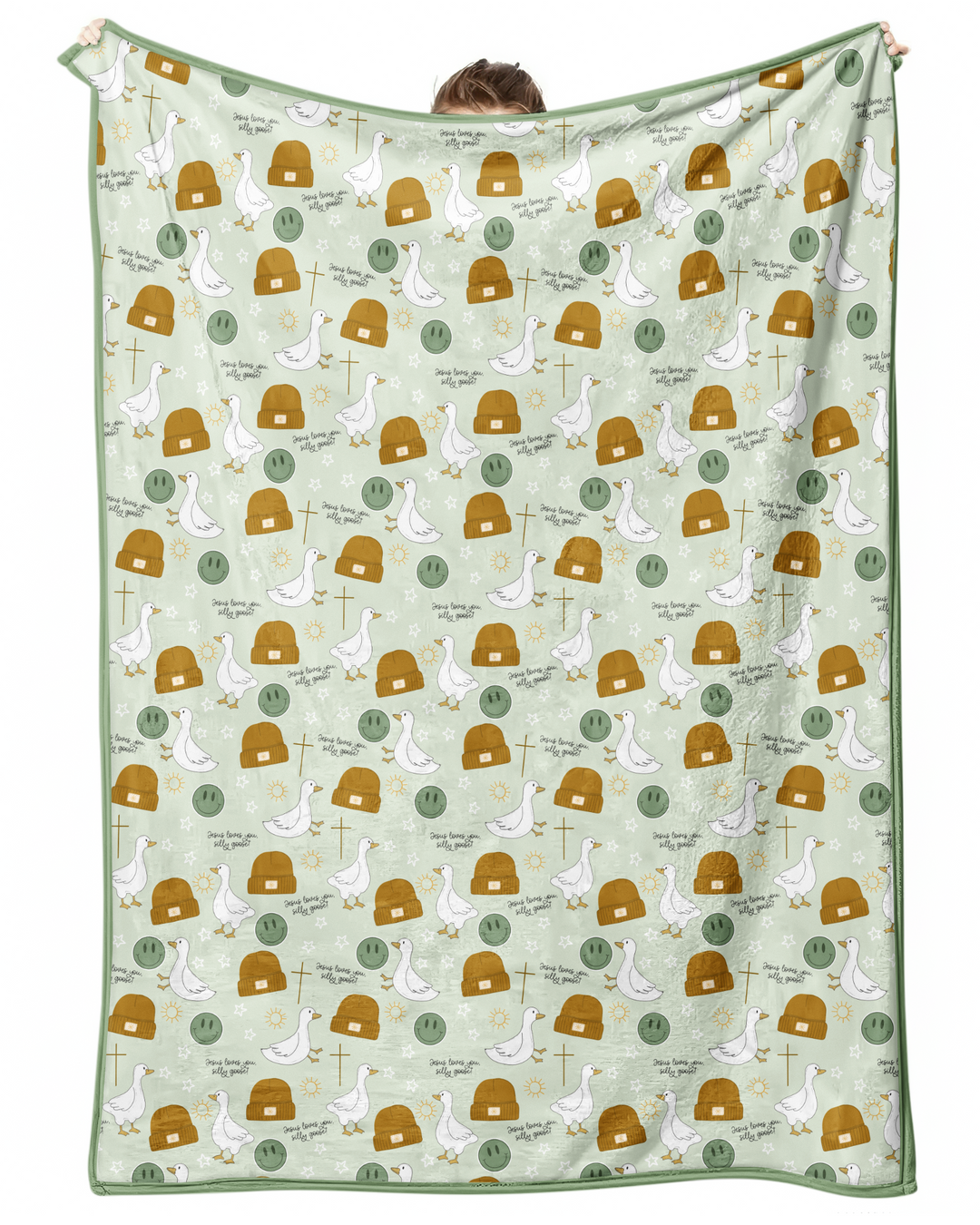 Jesus Loves You Silly Goose Bamboo Blanket
