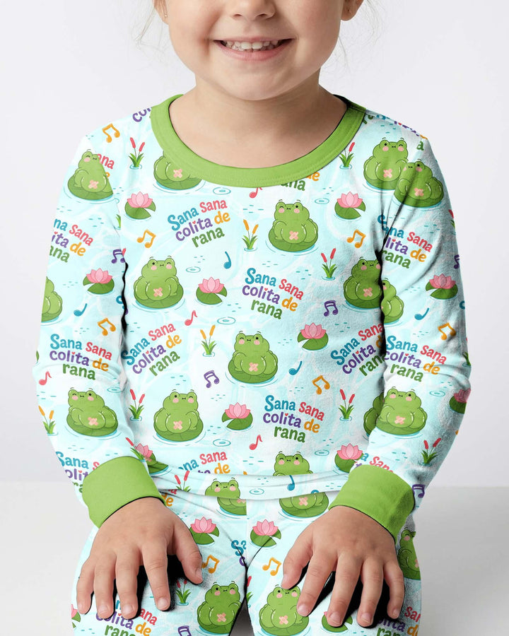 Zweiteiliges Langarm-Pyjama-Set mit Sommerfrüchten