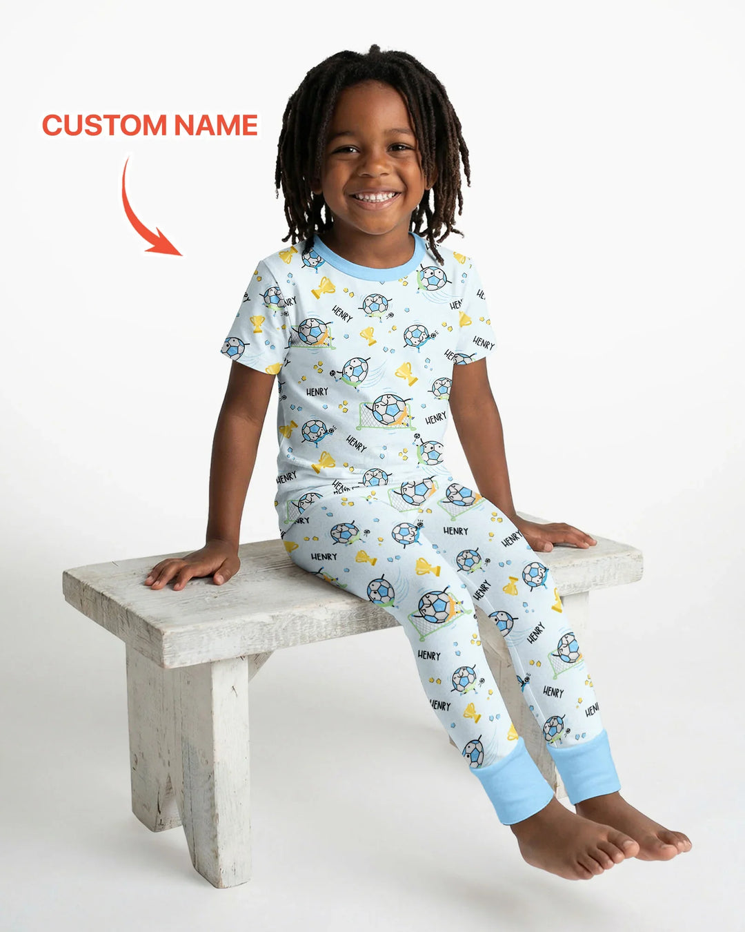 Zweiteiliges, kurzärmliges Pyjama-Set mit Marienkäfern