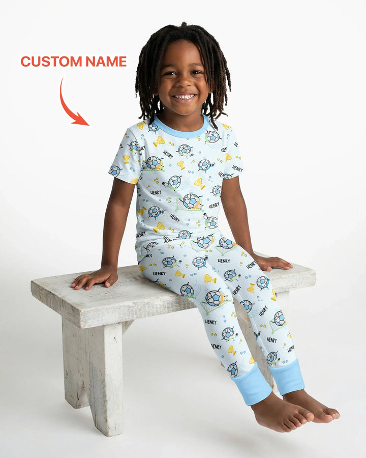 Zweiteiliges, kurzärmliges Pyjama-Set mit Marienkäfern